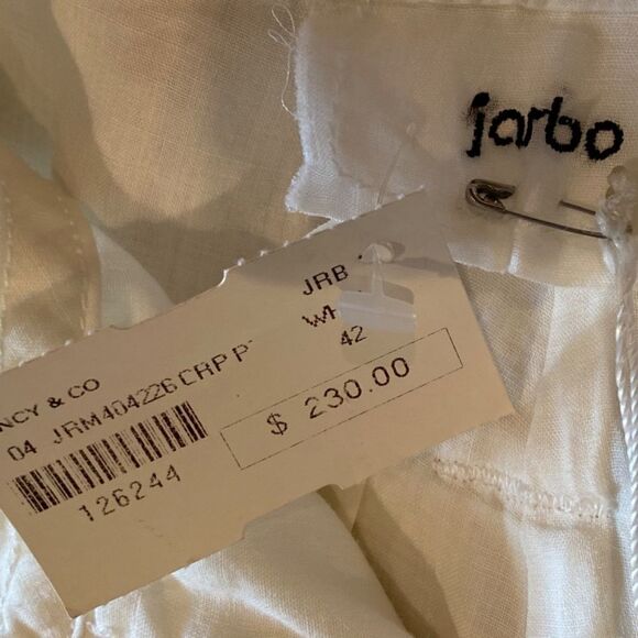 0098 Jarbo Cream Cropped Wide Leg Pants Size 42 NWT - Picture 9 of 17